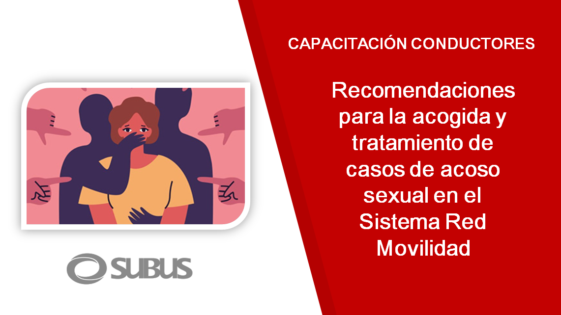 Recomendaciones de casos de acoso sexual en el Sistema Red Movilidad