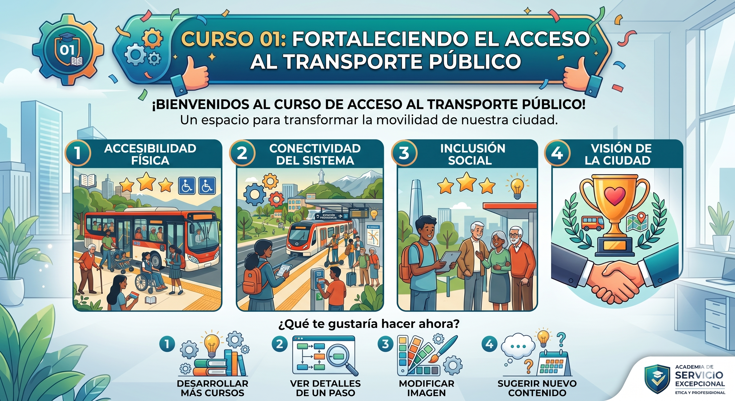 Curso 01: Fortaleciendo el acceso al transporte publico
