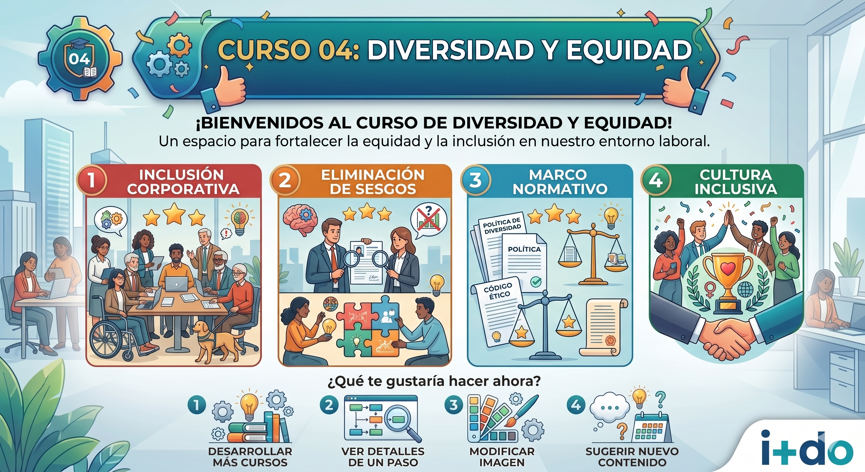 Curso 04: Diversidad equidad  en el entorno laboral
